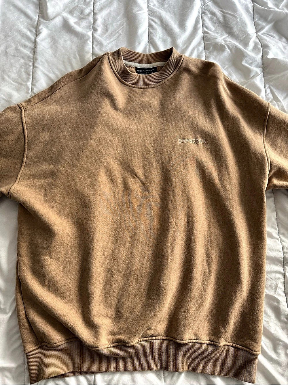 Drip So Raw - Oversized Crewneck Sweatshirt Brown Size Medium Like New